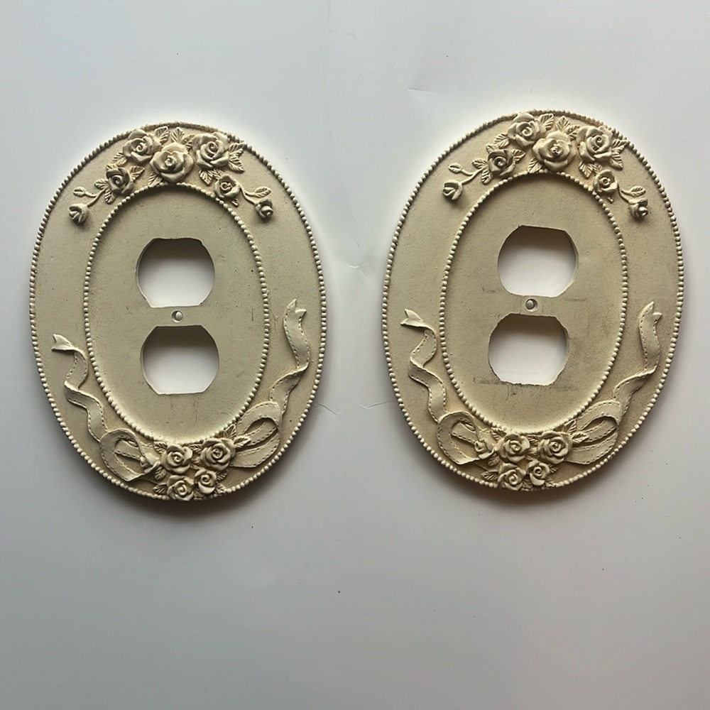 Flower ceramic light switch covers